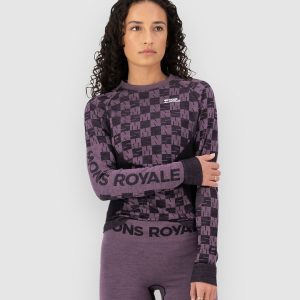 Mons Royale Ascender Merino Funktionsshirt mauve / black