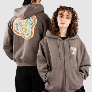 Nike SB Fleece Pull-Over Skate Sweatjacke cave stone / white
