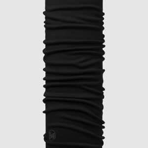 Buff Midweight Merino Wool Neck Warmer solid black