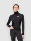 Mons Royale Ascender Merino Mock Neck Funktionsshirt forged iron / black