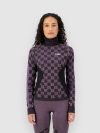 Mons Royale Ascender Merino Mock Neck Funktionsshirt mauve / black