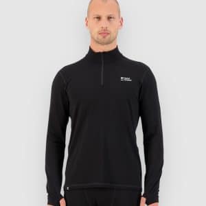 Mons Royale Cascade Merino 1/4 Zip Funktionsshirt black