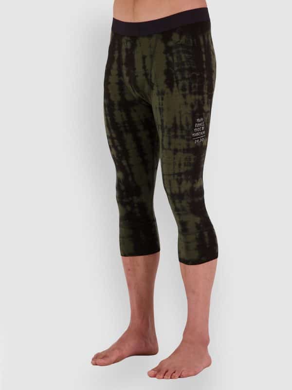 Mons Royale Merino Cascade Flex 200 3/4 Funktionshose olive tie dye