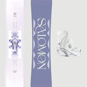 Salomon Lotus+Spell White S 2026 Snowboard-Set pattern