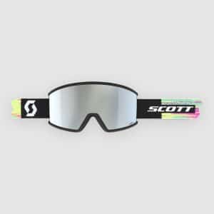 Scott Ambit Compact Black/Neon Yellow Goggle amp white chrome s2