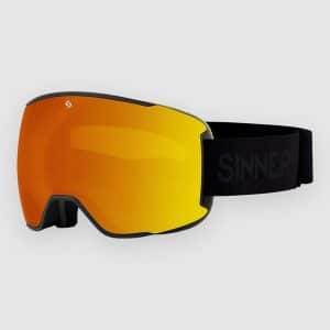 Sinner Snowflake Matte Black (+ Bonus Lens) Goggle dbl full ornge mirror vnt