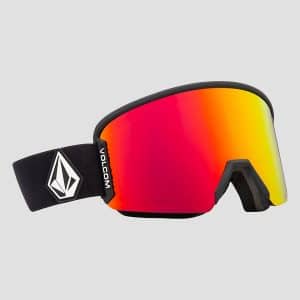 Volcom Garden 2 Matte Black Goggle red chrome