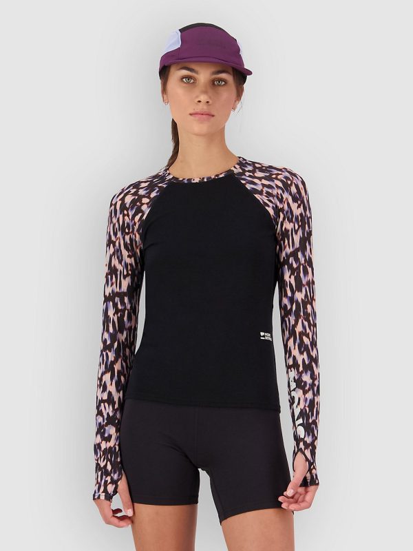 Mons Royale Bella Merino Funktionsshirt rock leopard  /  black
