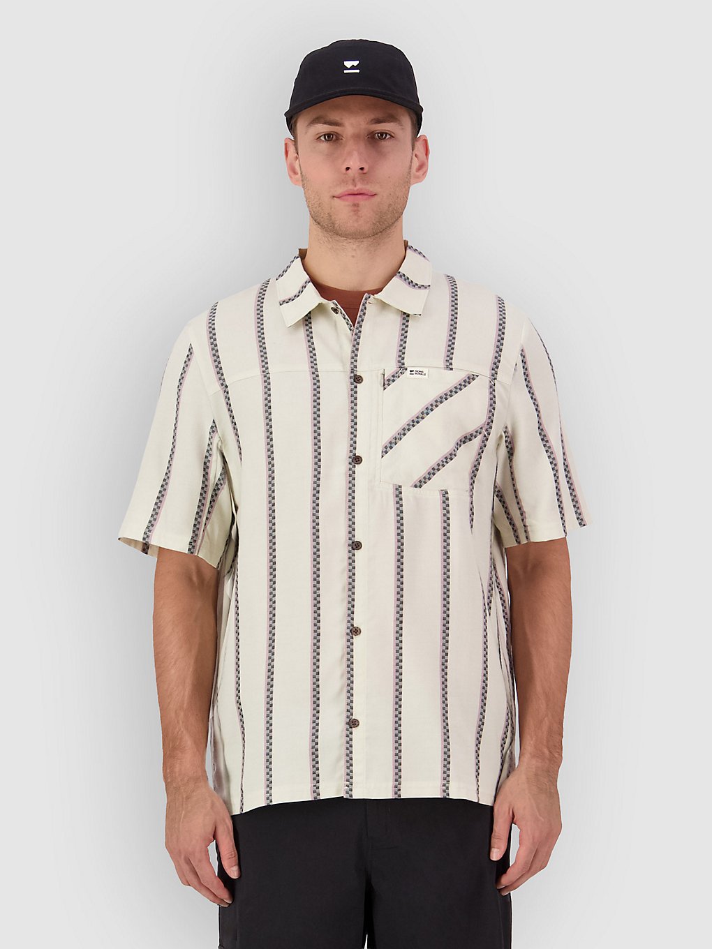 Mons Royale At Merino Funktionsshirt bone stripe