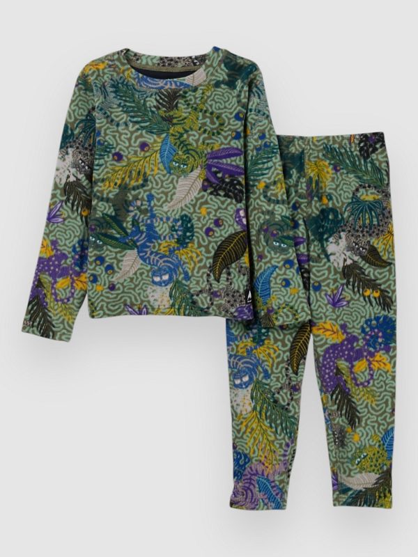 Burton Heavyweight Fleece Kids Base Layer Suit jungle cats