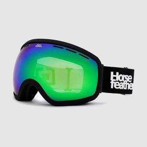 Horsefeathers Knox Black (+Bonus Lens) incl Case Goggle mirror green