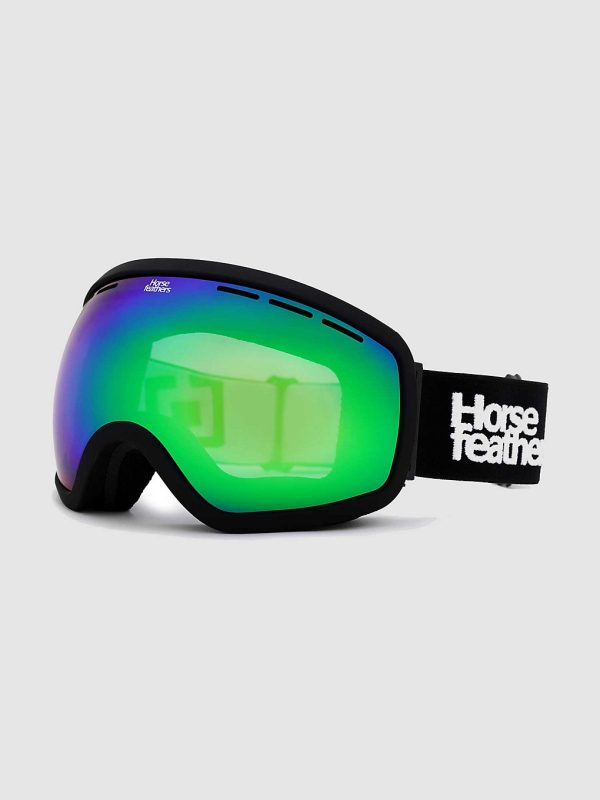 Horsefeathers Knox Black (+Bonus Lens) incl Case Goggle mirror green