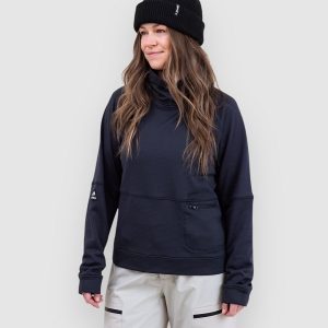 Jones Snowboards Flagship Rec Grid 1/2 Zip Fleecejacke stealth black
