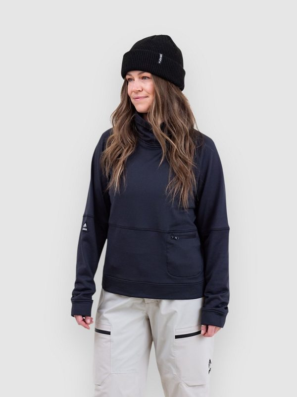 Jones Snowboards Flagship Rec Grid 1/2 Zip Fleecejacke stealth black