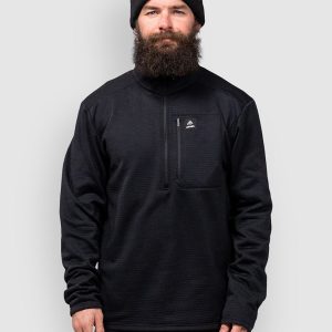 Jones Snowboards Flagship Rec Grid Fleecejacke stealth black