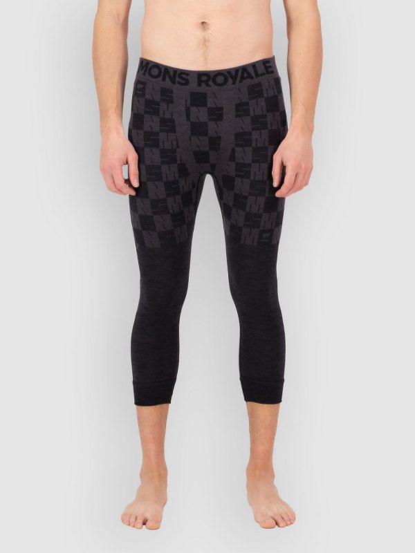 Mons Royale Ascender Merino 3/4 Legging Funktionshose forged iron / black