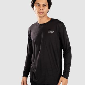Patagonia Cap Cool Merino Blend Graphic Funktionsshirt heritage header /  black