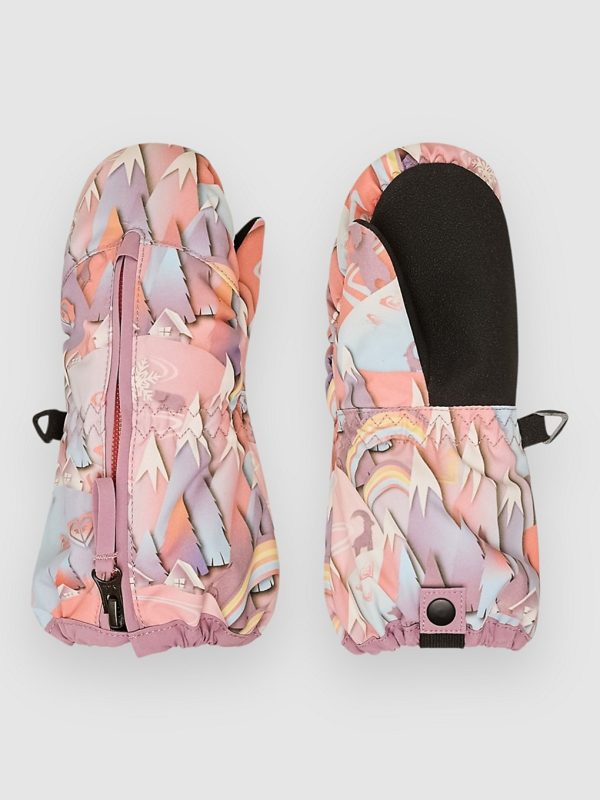 Roxy Snows Up Kids Fäustlinge coral chic papercut