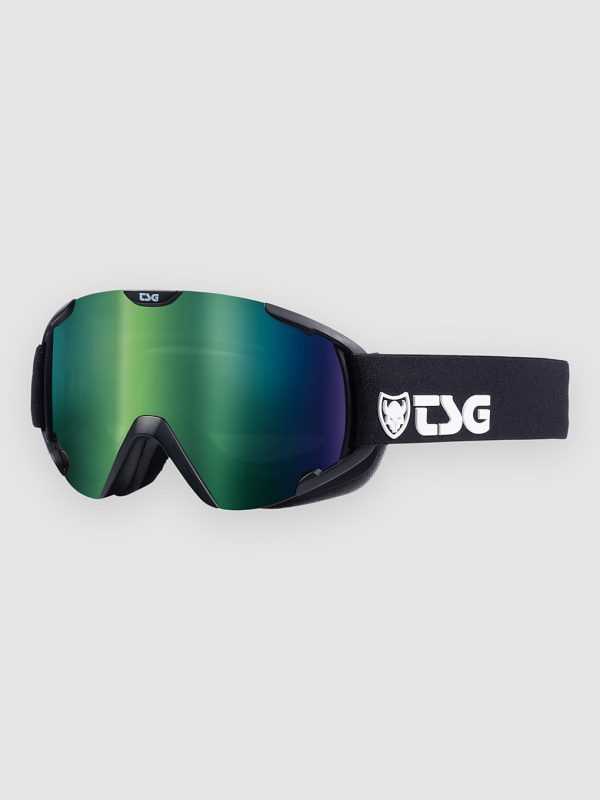 TSG Expect 2.0 Solid Black-Green Goggle solid black / green