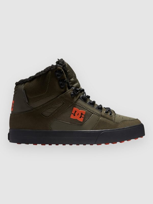 DC Pure High-Top WC Wnt Winter Schuhe dusty olive / orange