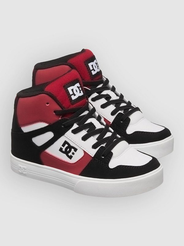DC Rebound Hi Ev Kids Winter Shoes black / white / red