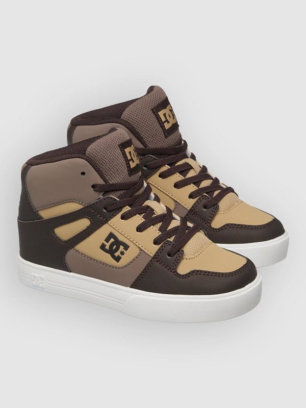 DC Rebound Hi Ev Kids Winter Shoes brown / white
