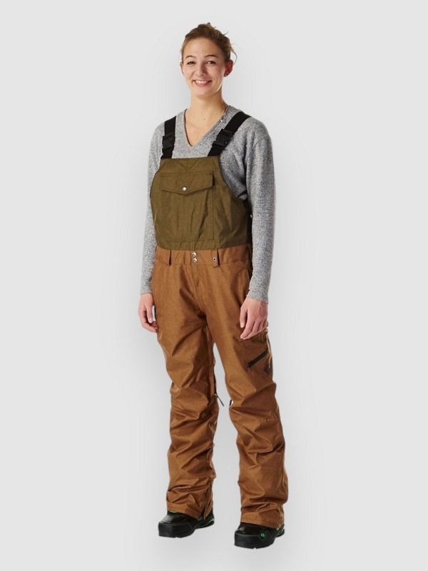 Light Leela Bib Pants bone brown / olive