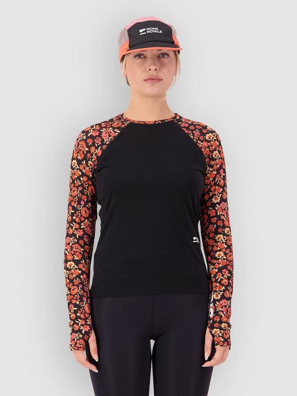 Mons Royale Bella Merino Funktionsshirt ditzy camo / black