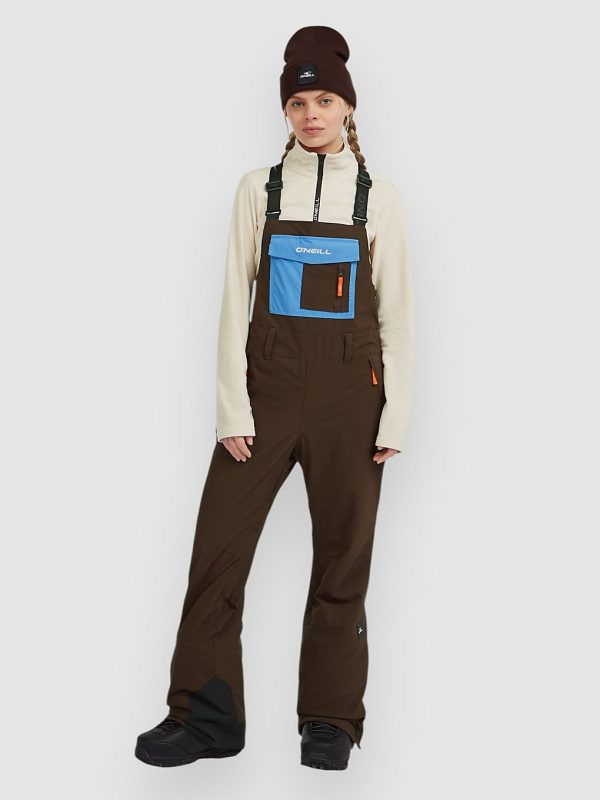 O'Neill Fwc'Peak Bib Pants coffee bean colour block