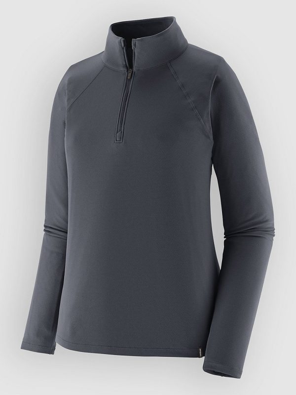 Patagonia Cap Mw Zip Neck Funktionsshirt smolder blue