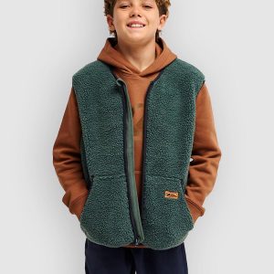 Quiksilver Kickflip Sherpa Fleeceweste forest