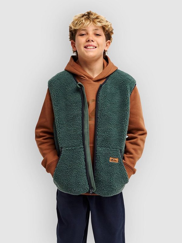 Quiksilver Kickflip Sherpa Fleeceweste forest