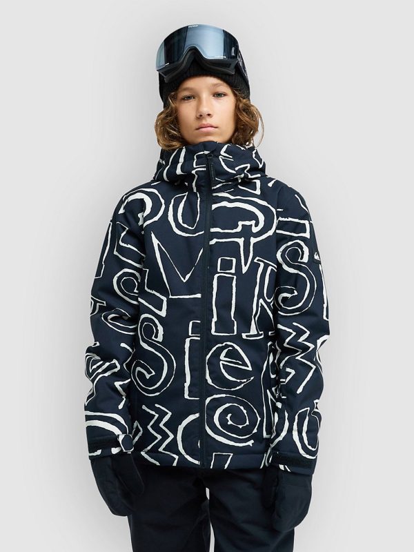 Quiksilver Mission Printed Kids Jacke kids spiral print black