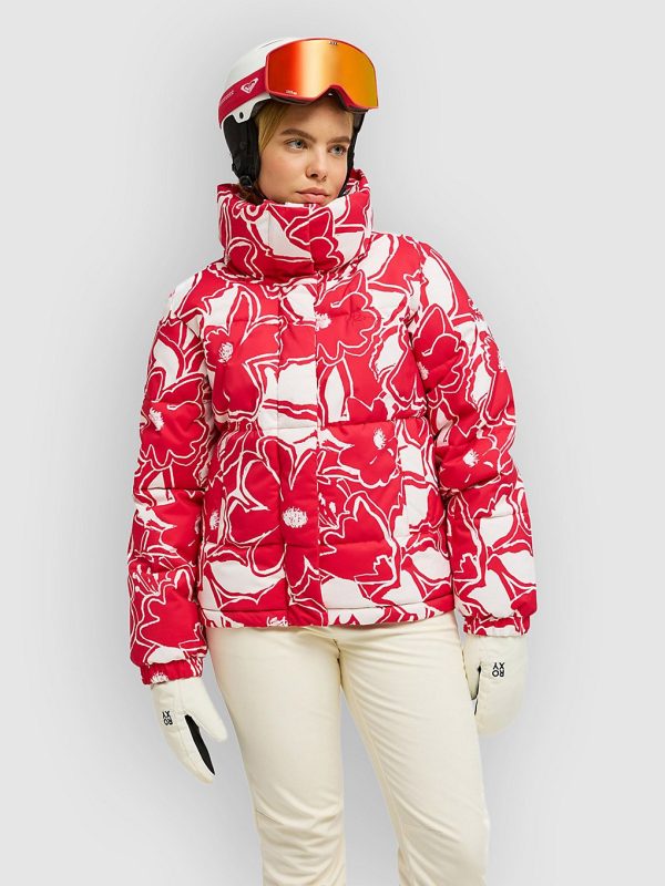 Roxy Snow Winter Rebel Jacke barberry floral flurries