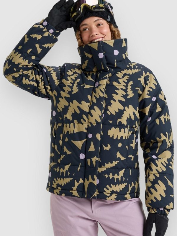 Roxy Snow Winter Rebel Jacke fennel seed big flower