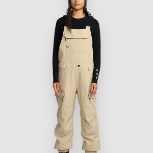 Volcom Creston 3D Stretch Bib Pants oatmeal