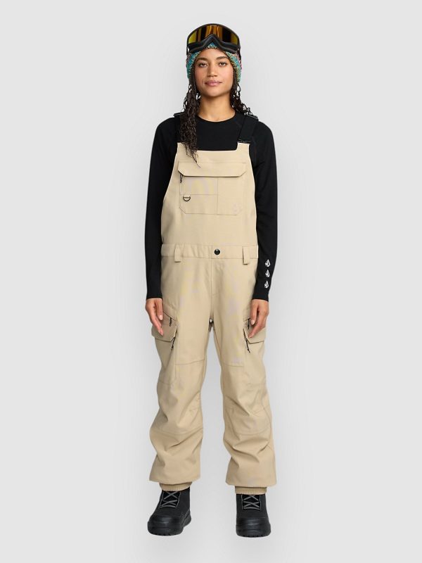 Volcom Creston 3D Stretch Bib Pants oatmeal