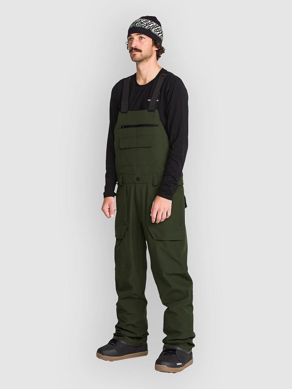 Volcom Roan Overall Bib Pants dark green
