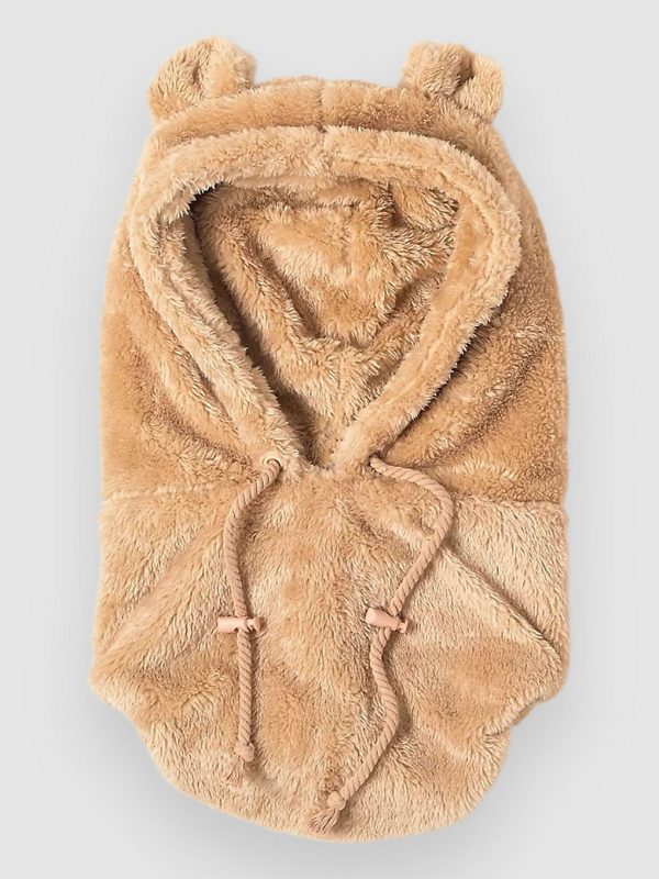 A.LAB Bear Snood Hood brown
