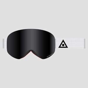 Ashbury Sonic White Triangle +Bonus Lens Goggle dark smoke lens / yellow