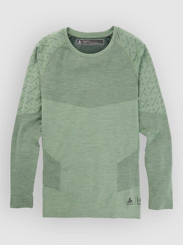 Burton Ak Slokar Crew Funktionsshirt hedge green / true black