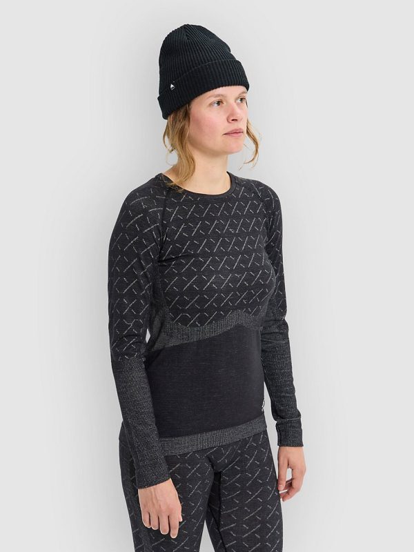 Burton Ak Slokar Crew Funktionsshirt true black / graycl