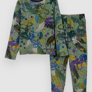 Burton Heavyweight Fleece Kids Base Layer Suit jungle cats