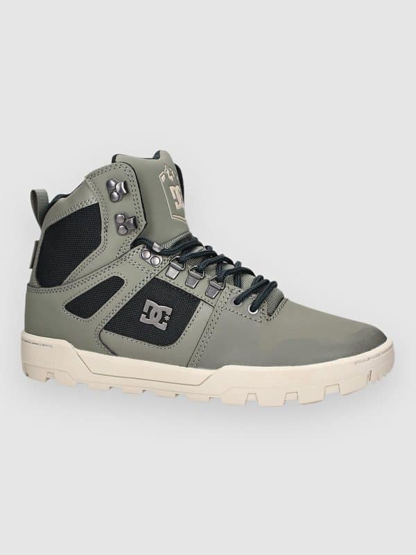 DC Pure High-Top WR Winter Schuhe green / black / white