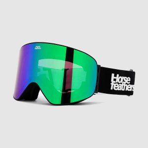Horsefeathers Edmond Black Goggle mirror green