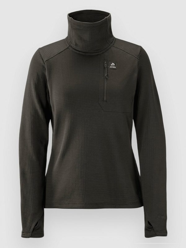 Jones Snowboards Flagship Rec Grid Fleece Pullover stealth black