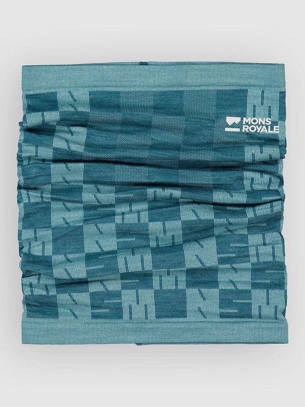 Mons Royale Ascender Merino Neck Warmer light teal / jasper