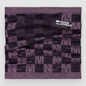 Mons Royale Ascender Merino Neck Warmer mauve / black
