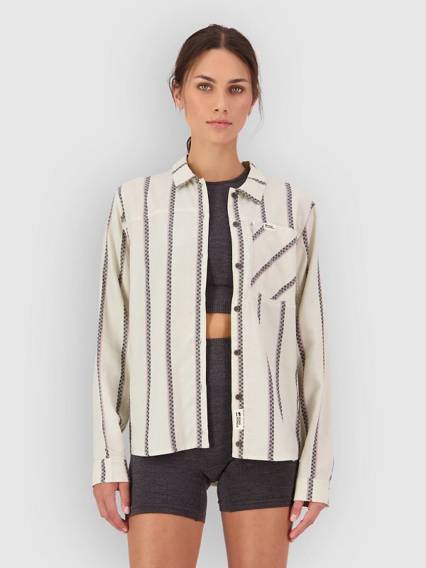 Mons Royale At Merino Funktionsshirt bone stripe