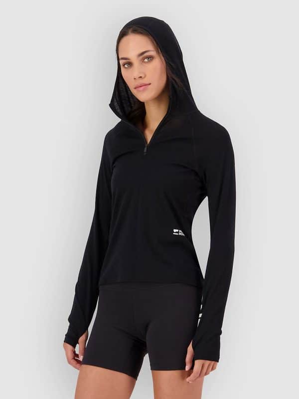 Mons Royale Bella Merino Hood Funktionsshirt black